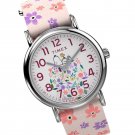 Timex Women's Peanuts Floral 38mm Watch - Pink Strap White Dial Silver-Tone Case Timex Women's Peanuts Floral 38mm Watch - Pink Strap White Dial Silver-Tone Case