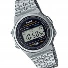 Casio Collection Vintage Unisex Digital Watch with Stainless Steel Strap Casio Collection Vintage Unisex Digital Watch with Stainless Steel Strap