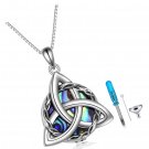 925 Sterling Silver Celtic Knot Necklace Compass Jewelry Irish