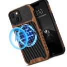 Compatible with iPhone 13 mini Case Wood Grain with Carbon Fiber Texture Compatible with iPhone 13 mini Case Wood Grain with Carbon Fiber Texture
