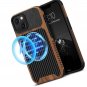 Compatible with iPhone 13 mini Case Wood Grain with Carbon Fiber Texture