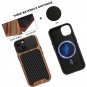 Compatible with iPhone 13 mini Case Wood Grain with Carbon Fiber Texture