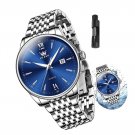 Men's Watch,Classic Silver Watches for Men, Waterproof Stainless Steel to Men's Watch,Classic Silver Watches for Men, Waterproof Stainless Steel to