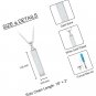 Urn Necklaces for Ashes Sterling Silver Vertidal Bar Pendant Necklace Urn