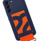 For Samsung Galaxy S22 Silicone Cover with Strap, Navy For Samsung Galaxy S22 Silicone Cover with Strap, Navy