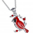 Red Cardinal Necklace 925 Sterling Silver I am Always With You Memorial Pendant Red Cardinal Necklace 925 Sterling Silver I am Always With You Memorial Pendant