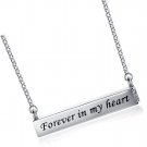 Sterling Silver Urn Necklace Holds Two - S925 Bar Cremation Pendant for Sterling Silver Urn Necklace Holds Two - S925 Bar Cremation Pendant for