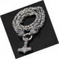 Wolf Head with Thor Mjolnir Pendant Necklace Stainless Steel - King