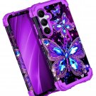 for Galaxy S25 5G Case,Glow in The Dark Three Layer Heavy Duty Shockproof