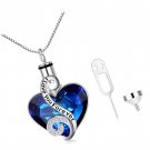Heart URN Necklace S925 Sterling Silver Cremation Necklace for Ashes with Heart URN Necklace S925 Sterling Silver Cremation Necklace for Ashes with