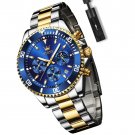 Men's Watch with Date, Premium Gold and Silver Stainless Steel Analog Men's Watch with Date, Premium Gold and Silver Stainless Steel Analog