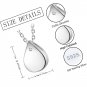 925 Sterling Silver Urn Cremation Ashes Memorial Keepsake Teardrop Eternity Mom