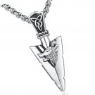 Arrowhead Necklace 925 Sterling Silver Blue Opal/Abalone Shell/Turquoise/Black