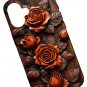 For iPhone 16 Elegant Red Roses Rustic Floral Case