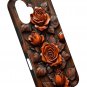 For iPhone 16 Elegant Red Roses Rustic Floral Case