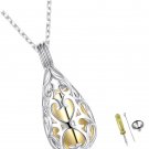 925 Sterling Silver Cremation Urn Memorial Pendant Necklace with Hollow Urn for 925 Sterling Silver Cremation Urn Memorial Pendant Necklace with Hollow Urn for