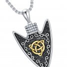 Arrowhead Viking Silver Necklace for Men