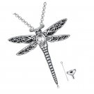 Dragonfly Urn Necklace for Ashes Sterling Silver Memorial Keepsake Gifts