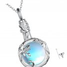 Moonstone Urn Necklace for Ashes for Women 925 Sterling Silver Urn Necklaces for Moonstone Urn Necklace for Ashes for Women 925 Sterling Silver Urn Necklaces for