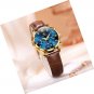 Women's Watch Brown Leather Strap Analog Quartz Rose Gold Female Watches