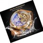 Watch for Men Retro Mechanical Watch Self-Wind Carved, Skeleton