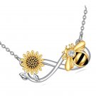 Bee Necklace Sterling Silver Infinity Love Bee Pendant Necklace Day Bee Necklace Sterling Silver Infinity Love Bee Pendant Necklace Day