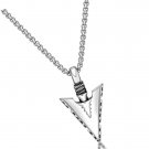 Arrow Head Pendant Necklace for Men in Stainless Steel on 24 Long Arrow Head Pendant Necklace for Men in Stainless Steel on 24 Long