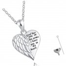 Angel Wings Urn Necklace for Ashes Sterling Silver Forever in My Heart Angel Wings Urn Necklace for Ashes Sterling Silver Forever in My Heart