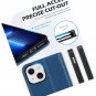Case for iPhone 13 Mini, Genuine Leather Wallet Magnetic RFID Blocking