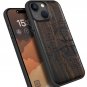 Magnetic Wood Case for iPhone 15 Case [Solid Wood and Black Soft TPU]