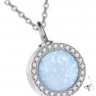 Opal Urn Necklaces for Ashes Sterling Silver Opal Cremation