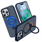 Magnetic Stand Case for iPhone 15 Pro (6.1 inch) with 360° Rotatable Invisible