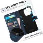Compatible with iPhone 14 Pro Wallet Case, Protective [TPU Shockproof PU ,