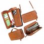 Compatible with iPhone 16 Pro Max Case Wallet Multi Zipper Detachable
