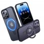Designed for iPhone 14 Pro Max Case with Magnetic Invisible Stand Drop