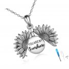 Sterling Silver Sunflower Urn Necklace for Ashes You Are My Sunshine Sterling Silver Sunflower Urn Necklace for Ashes You Are My Sunshine