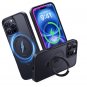 Designed for iPhone 16 Pro Case with Magnetic Invisible Stand [Military