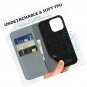 Wallet Case for iPhone 15 Pro Max 5G, Genuine Leather RFID Blocking 15