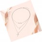 925 Sterling Silver Multilayer Layered Triple Long Chain Pendant for