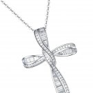 Cross Necklace For Women Sterling Silver Cubic Zirconia Twisted Cross 18 Cross Necklace For Women Sterling Silver Cubic Zirconia Twisted Cross 18