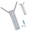 Urn Necklaces for Ashes Sterling Silver 3D Vertical Bar Memorial Pendant for for Urn Necklaces for Ashes Sterling Silver 3D Vertical Bar Memorial Pendant for for