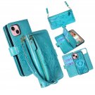 for iPhone 15 / iPhone 14 / iPhone 13 Detachable Crossbody Wallet with PU