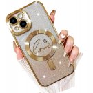 Compatible with iPhone 13 Case,Compatible with MagSafe Love Heart Plating Compatible with iPhone 13 Case,Compatible with MagSafe Love Heart Plating