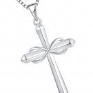 Infinity Cross Necklace for Women 925 Sterling Silver Polished Cross Infinity Cross Necklace for Women 925 Sterling Silver Polished Cross