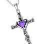 Cross Necklace for Women 925 Sterling Silver Heart Cross I You