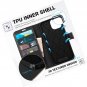 Wallet Case for iPhone 15 5G, [RFID Blocking] 4 Card Slot Holder Kickstand