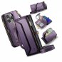 Crossbody Wallet Case Compatible with iPhone 16 Pro 6.3 RFID Blocking 10-Card PU
