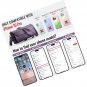 Crossbody Wallet Case Compatible with iPhone 16 Pro 6.3 RFID Blocking 10-Card PU
