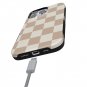 For iPhone 16 Pro Max Case | Fit Check | Neutral Checkerboard Checkered | |