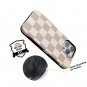 For iPhone 16 Pro Max Case | Fit Check | Neutral Checkerboard Checkered | |